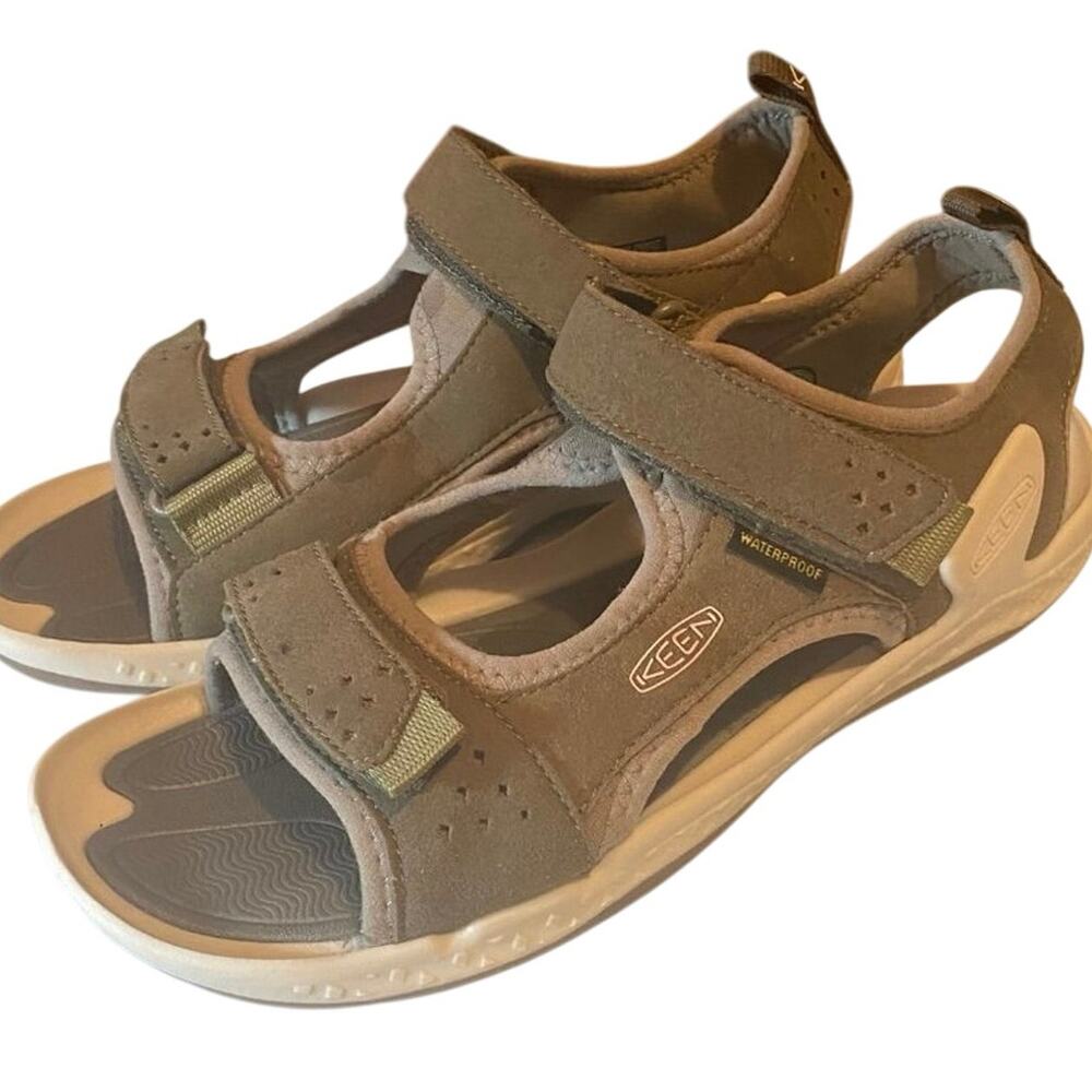 KEEN "Drift Creek" Women's 2-Strap, Open Toe Sandal, Dark Olive/Pink Icing, 10